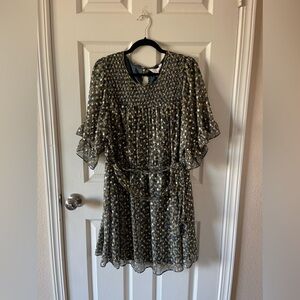 Lauren Conrad Smocked Babydoll Dress.